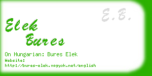 elek bures business card